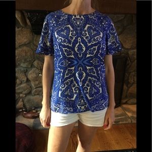 Alice & Trixie 100% Silk Paisley Top-Size M